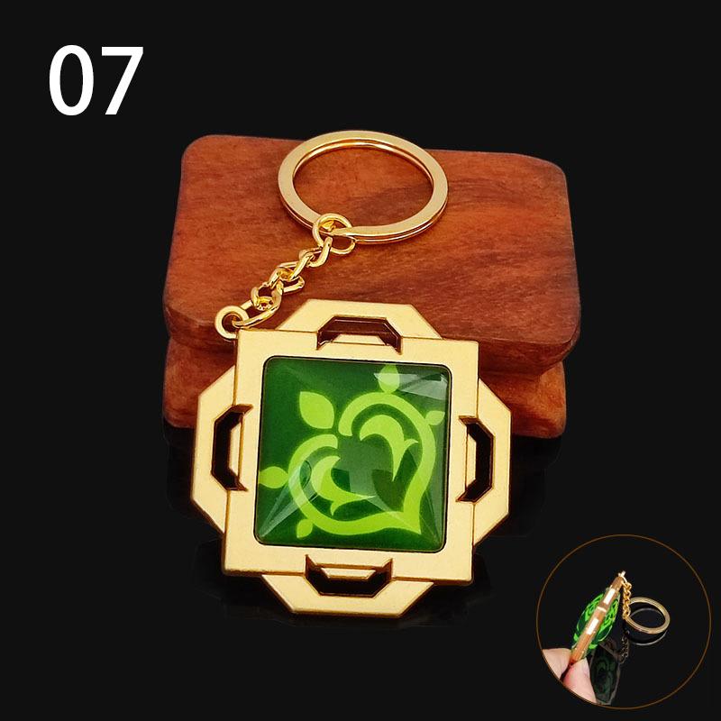 1 шт. Vision Lnazuma Eye Of Original God игрушка брелок светящийся брелок игра Genshin Impact 7 Element Weapons Ganyu