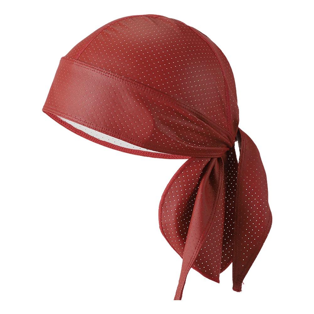 Quick Dry PU Durag Hip Hop Pirate Bandana Hat Fashion Turban Hijab Biker