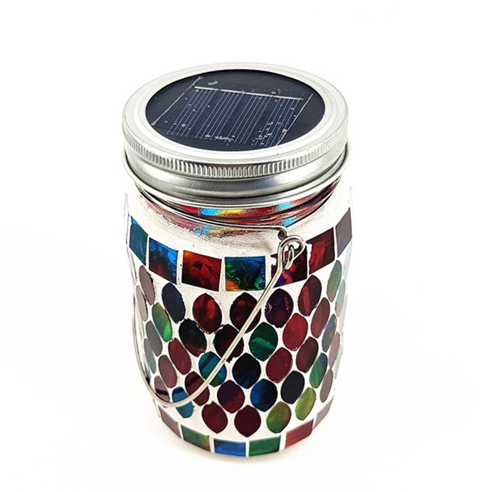 Светодиодный уличный подвесной светильник для газона, садовая мозаика, водонепроницаемый подвесной светильник на солнечной батарее, стеклянный настольный светильник для вечеринки на лужайке в саду, на заднем дворе