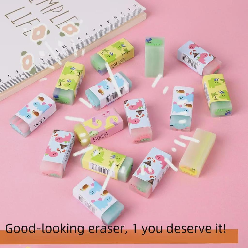 Ластик-сэндвич с изображением динозавра из мультфильма для учащихся начальной школы — инструмент для исправления почерка с минимальными ошибками