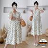Maternity Summer Dress Loose Large Size Thin Fat MA Skirt New Pregnancy Polka Dot Summer Skirt