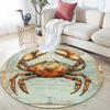 Краб-маяк, Круглый ковер, Ковер для гостиной, спальни, дивана, игровой комнаты, Нескользящий коврик для пола