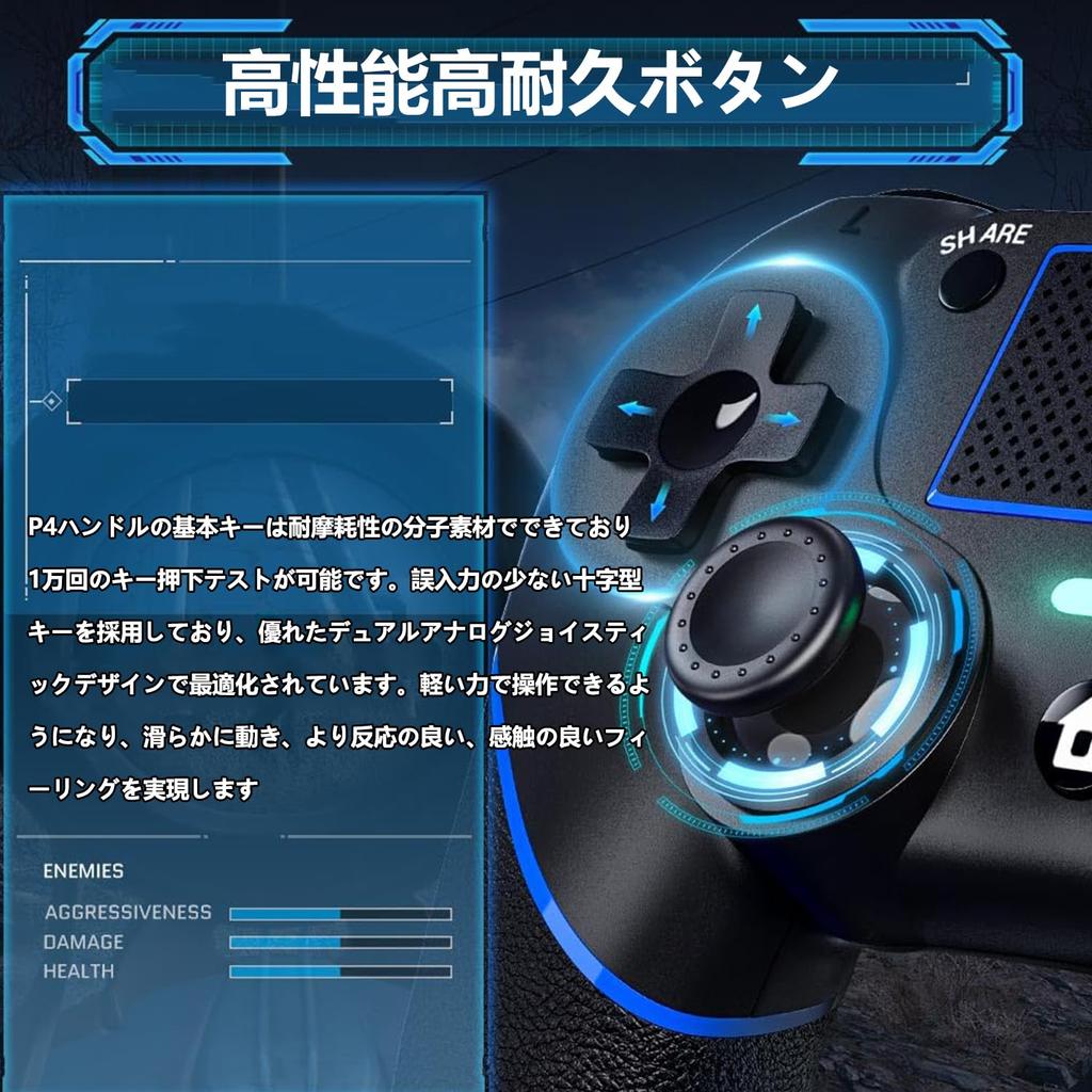 Проводной контроллер Moowarm для PS4 Улучшенный геймпад p4 USB-подключение Без задержек Двойная вибрация Эргономичные кнопки Высокая прочность Совместим с