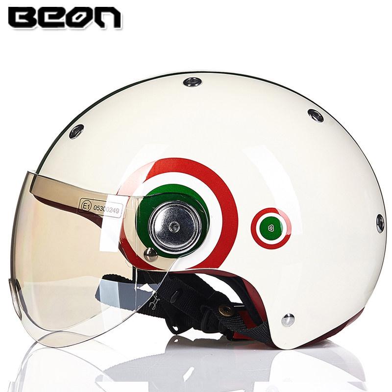 BEON B103 Сертифицированный 3C Унисекс Полушлем для Мотоциклов и Электросамокатов - Всесезонный Защитный Шлем