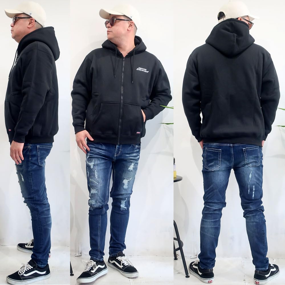 Мужская толстовка с молнией Dickies больших размеров, на флисовой подкладке, с длинным рукавом, размеры 3L, 4L и 5L, 10001760 (JP, Алфавит, 3L, Коричневый)