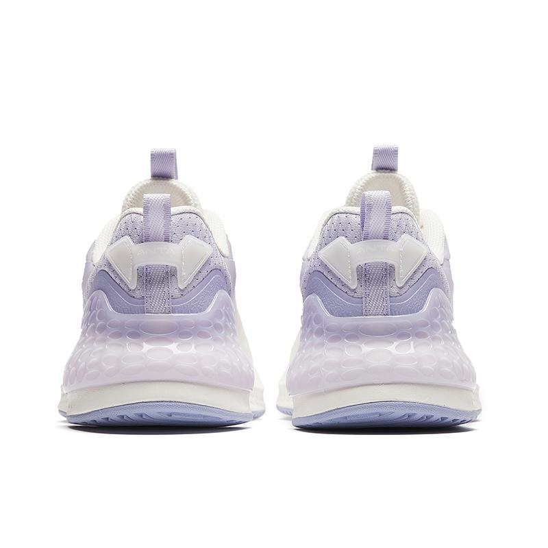 Anta C37+ Cushioning Abrasion Resistant Breathable Height Increasing Low top Casual Running Shoes Women's White Purple 922425507-5