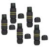 5PCS IP68 Waterproof Connector 3 Pin Straight Through Outdoor Power Connector for 9‑12mm