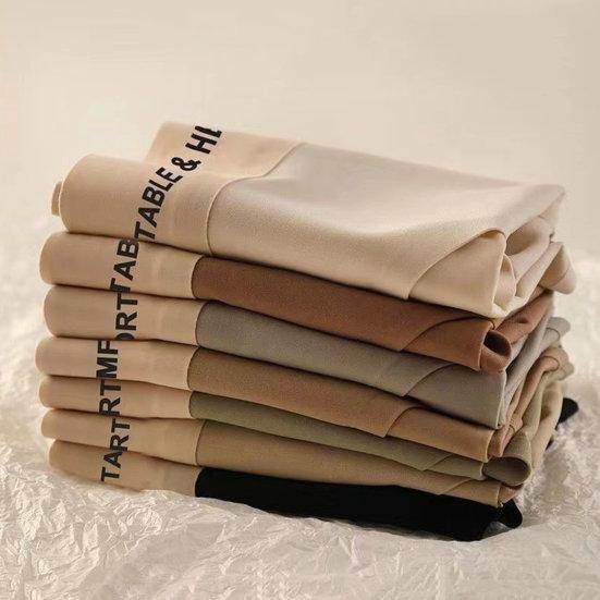 Lady Underpants High Elasticity Mid Waist Seamless Letter Print Tummy Control Butt-lifted Anti-septic Breathable Women Underpants