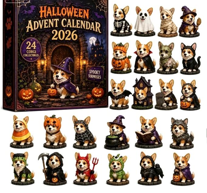 2026 Halloween Countdown Calendar Surprise Box – PVC Spooky Character Figurines, Children’s Countdown Calendar, Halloween Party Gifts and Decorations