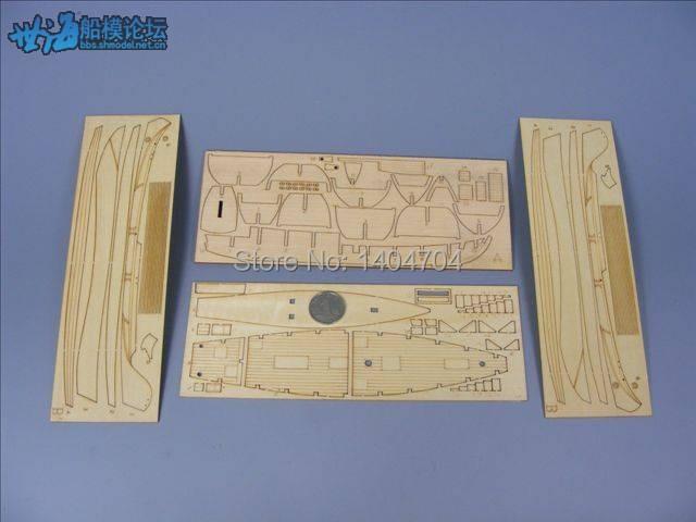 Scale 1:148 Ship Model Building Kit Ancient Chinese Sailboat Green Eyebrows Of Zheng He'S Armada Ship