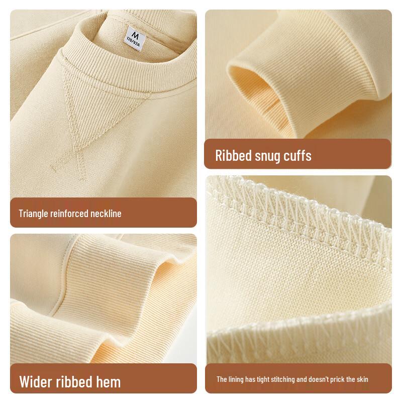 GLM Men's Loose Fit Crewneck Letter Print Sweatshirt