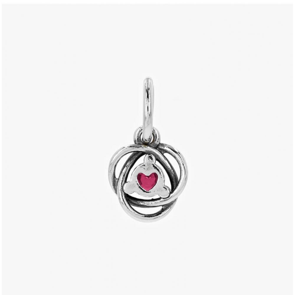 Pandora October Birthstone Pink Eternity Circle Pendant Dangle Silver Charm 793125c10