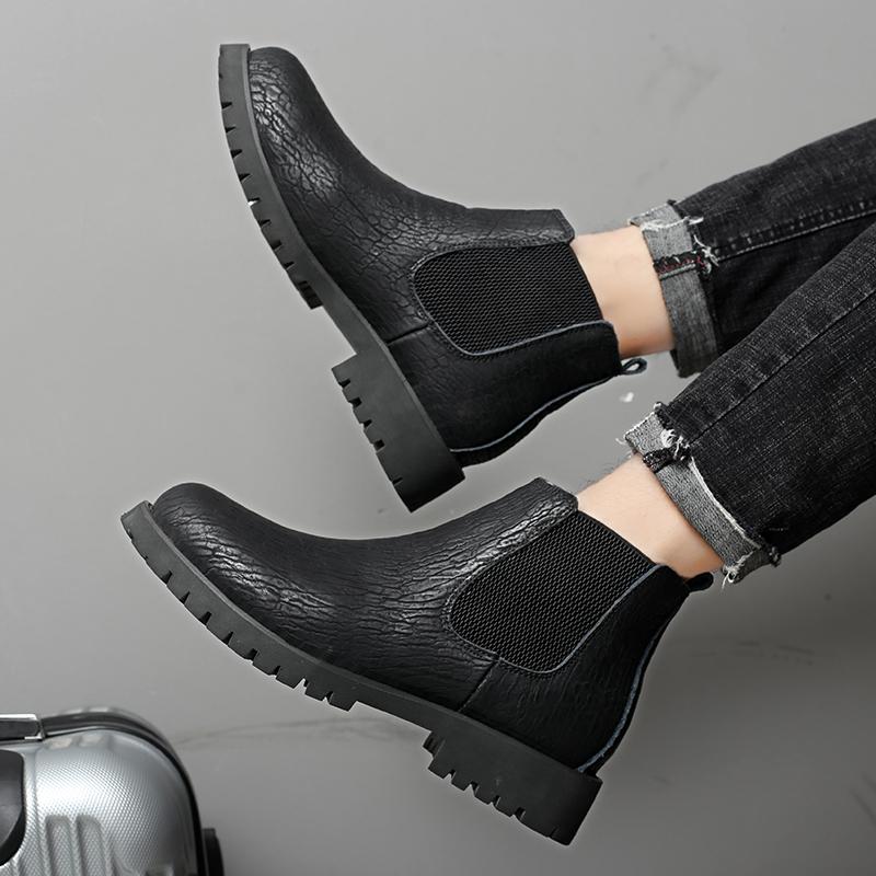 Модные мужские ботинки из натуральной кожи, универсальные, новые, без застежек, мужские туфли, модные мужские ботильоны, роскошь для мужчин, классические мотоциклетные ботинки