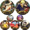 58mm Japanese One Piece Anime Figure Brooches for Women Funny Denim Coat Backpack Jewelry Accessories Luffy Lapel Pin Badge Gift