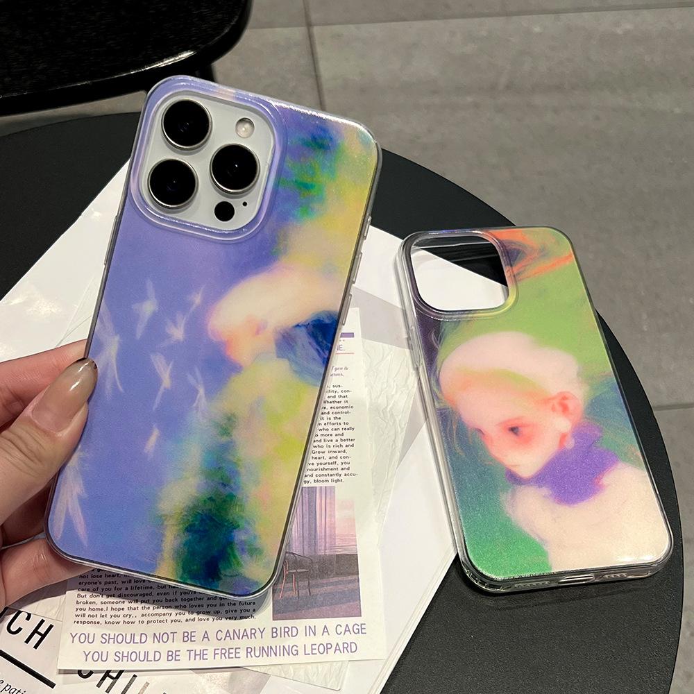 Подходит для iPhone17PRO противоударный чехол для мобильного телефона стиль картины маслом мечта девушка Apple 16/15 защитный чехол