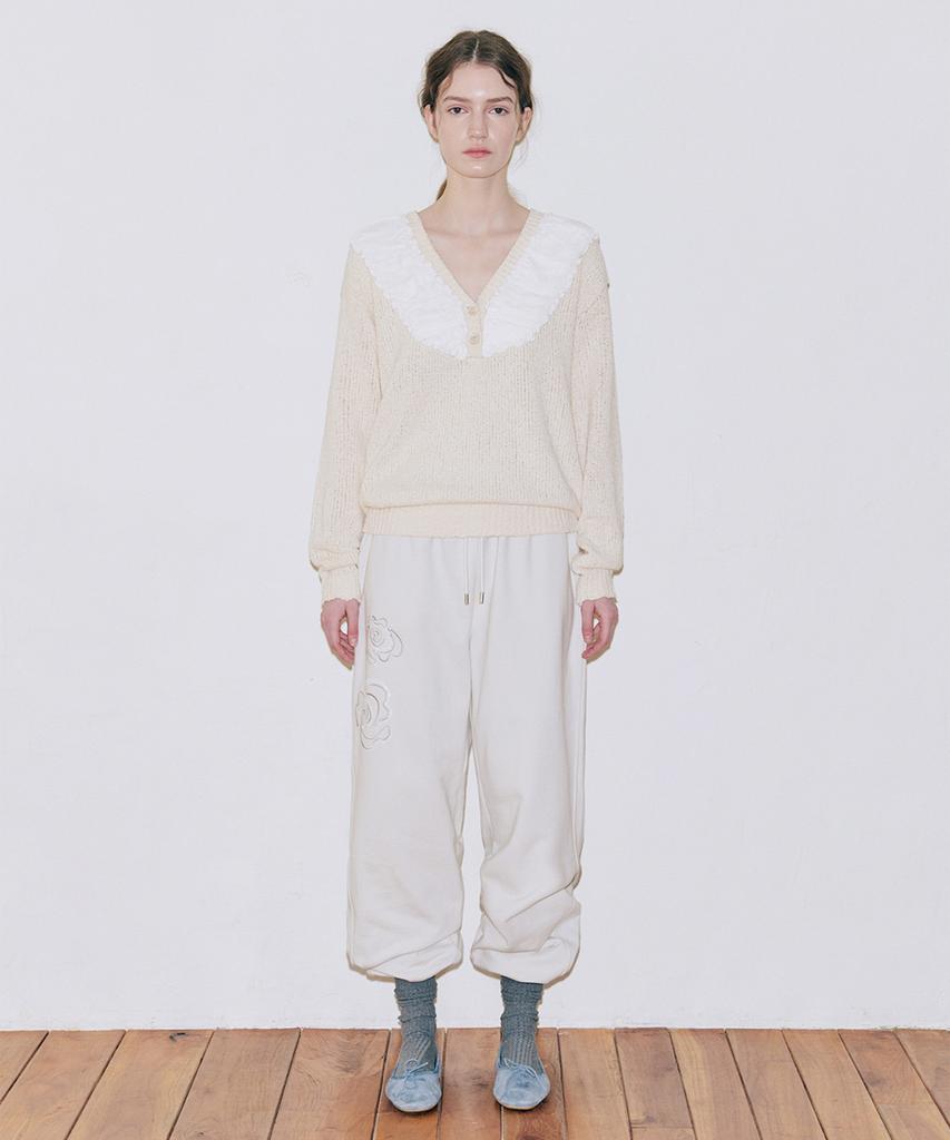 SINOON Chiffon Shirring Knit (Cream)