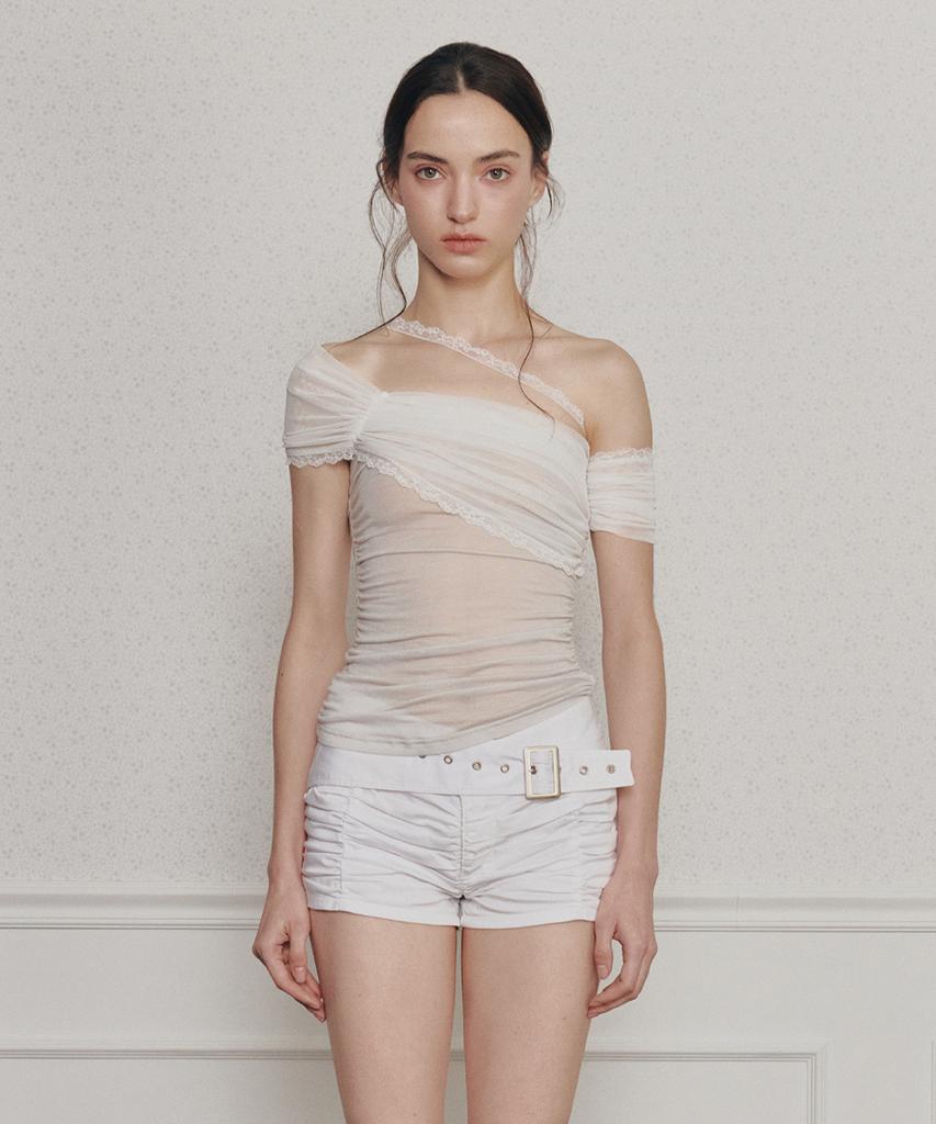 PAINORPLEASURE Maria Top Light Gray