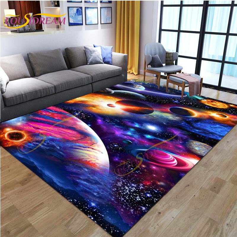 3D цветной космический коврик Galaxy ковер звездное небо ковер для гостиной спальня диван планета ковер детский игровой коврик напольный коврик домашний декор