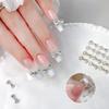 10Pcs Super Shiny Zircon Nail Designs Charms 12X5Mm Bowtie Shaped Gold/Silver Flatback Nail Accessories Sparkle 3D Nail Supplies