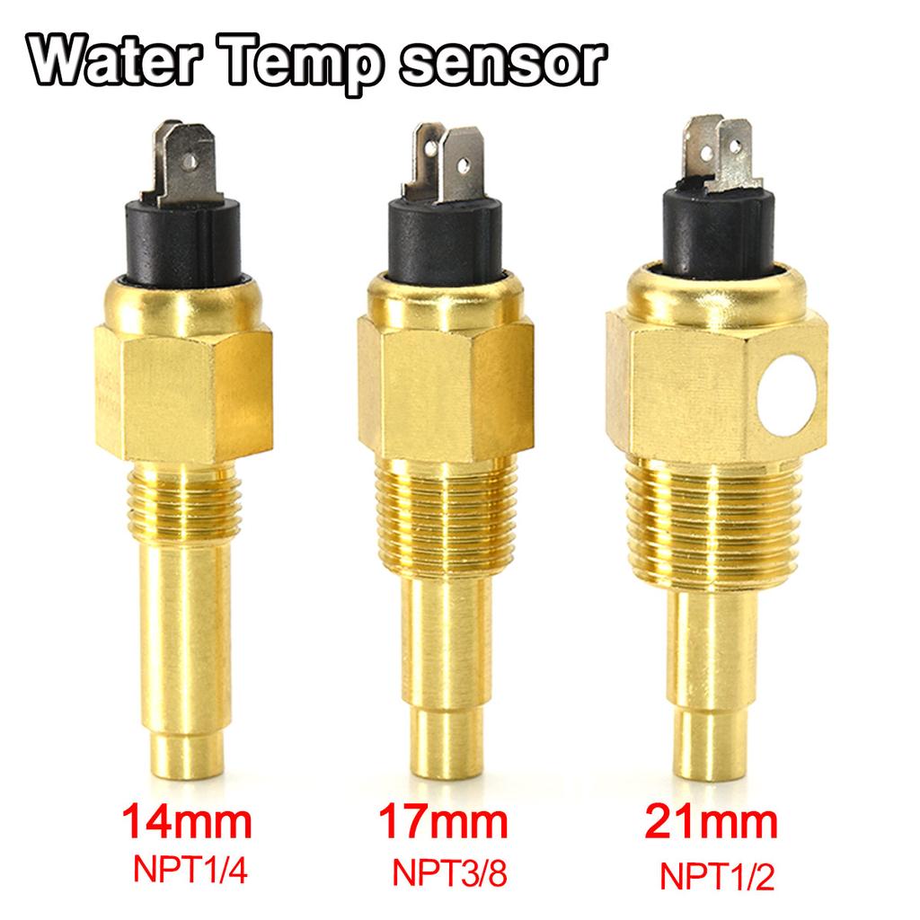 1 Piece Water Temperature Sensor 14mm 17mm 21mm Water Temp Sensor for Universal Engine Meter Sensor 1/4 NPT 3/8NPT 1/2NPT