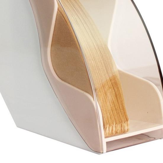 Coffee Filter Paper Holder with Dust-proof Cover Large Capacity Coffee Filter Holder Paper Storage Dispenser Rack