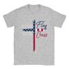 Men T-Shirt Stand For The Flag I Kneel For The Cross Awesome Pure Cotton Tee Shirt Short Sleeve  T Shirts Round Neck Tops Summer