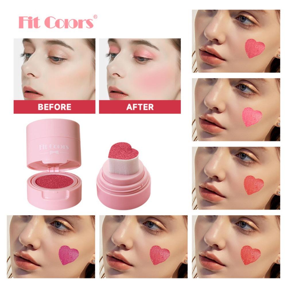 Fit Colors 6 Color Love Air Cushion Stamp Blush Velvet Water Moisturizing Eye Shadow Repair Liquid Blush
