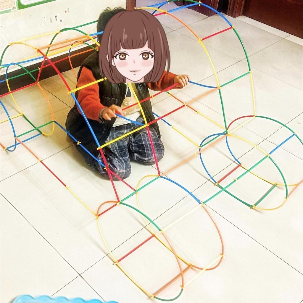 STEM Straw Builders Construction Set Large Pipe Connectors & Straws, Montessori Educational Toys for 3-10Year Olds