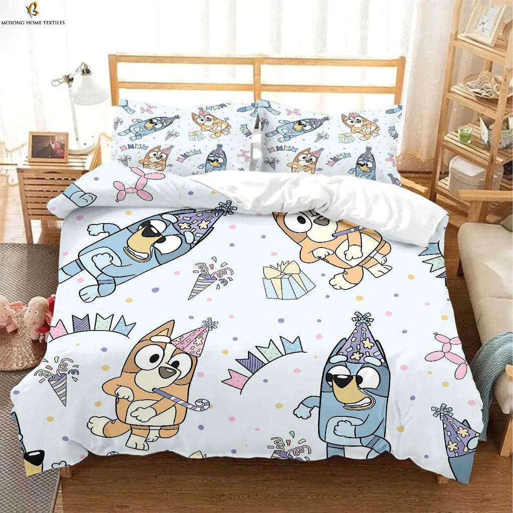 Children's Bedding Set Animated Cartoon Duvet Cover Anime Pillowcase Comfortable Bed Set Full Size Single Bed Double Bed