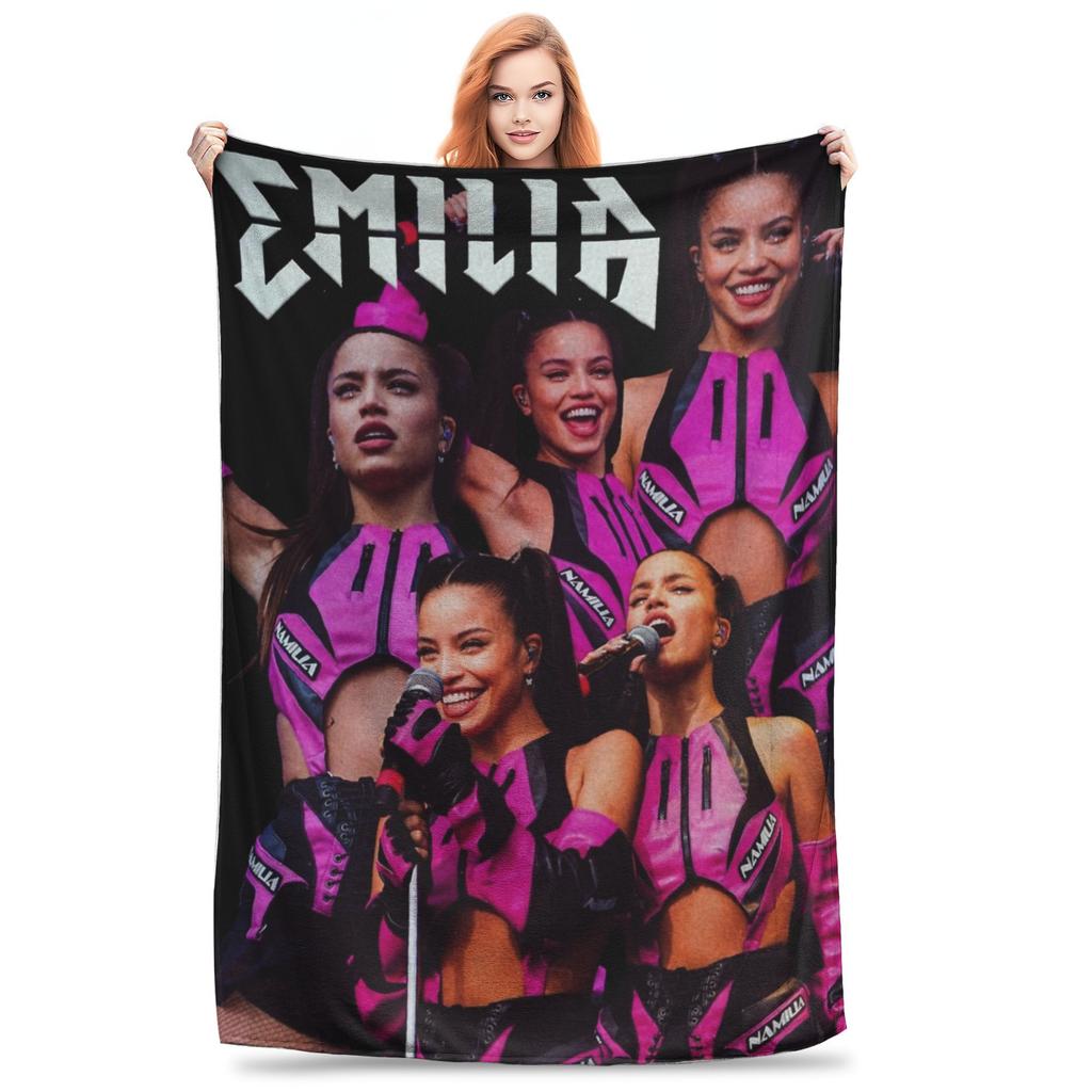 Emilia Mernes Blanket Emilia Mp3 Album Multi-size Cozy and Lightweight Throw Blankets for Sofa Couch and Bed