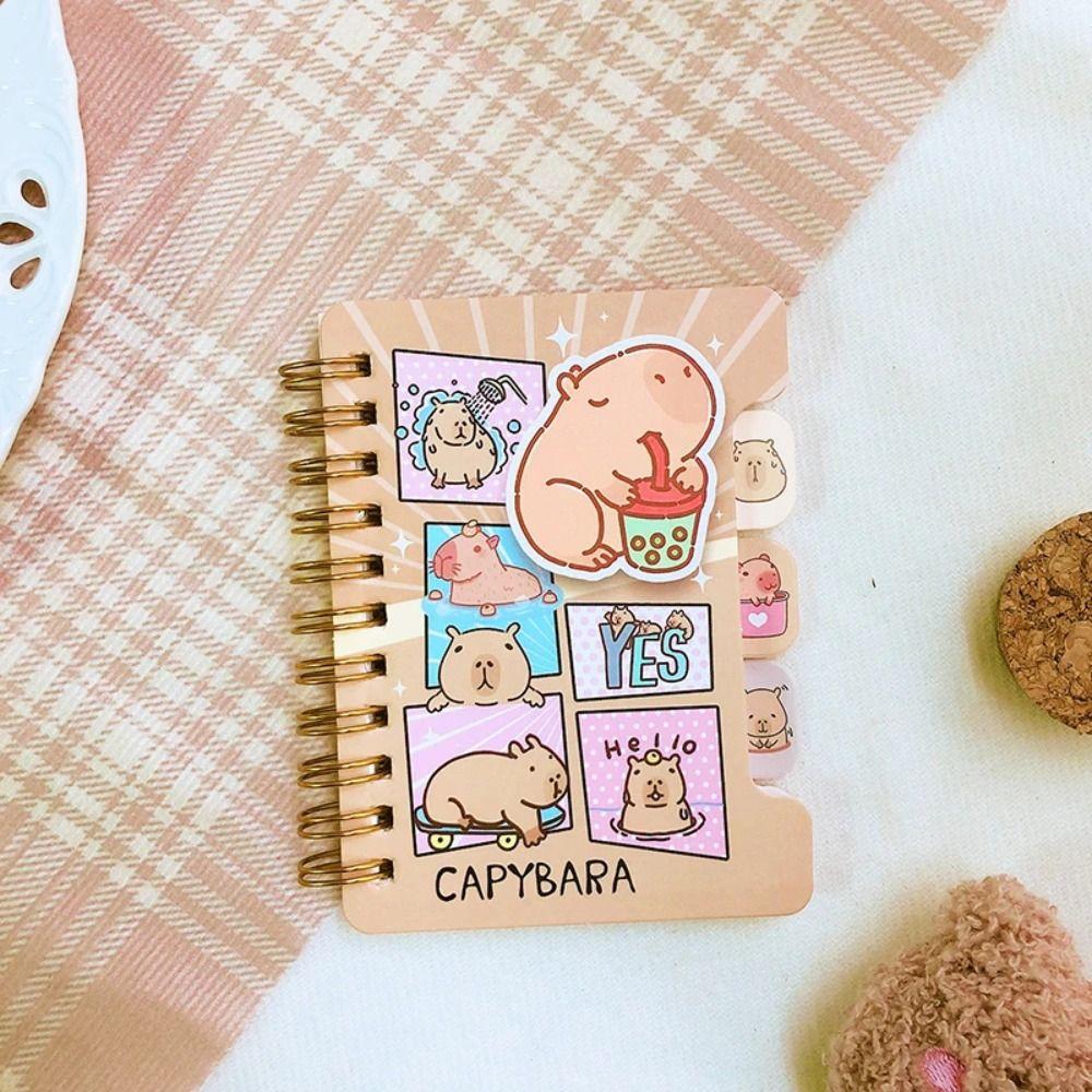 1pc kawaii Mini Planner Notebook Capybara School Supplies New Student Stationery