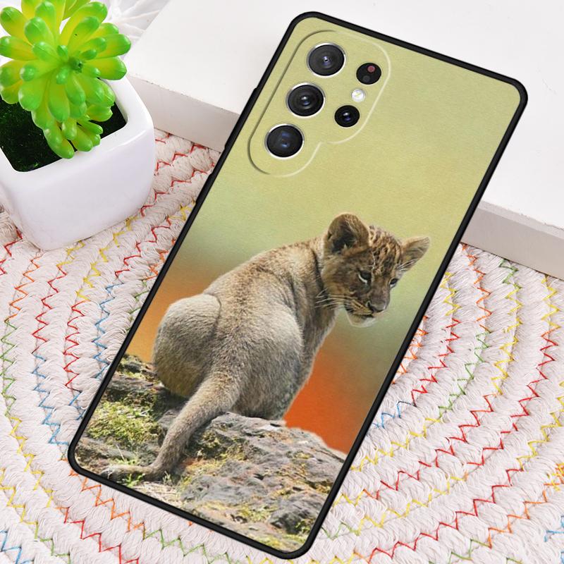 Лев Самец Львенок Мягкий Силиконовый Чехол Для Телефона Для Samsung Galaxy note 10 pro S26 S25 S24 S23 S22 S21 Plus S25Ultra Чехол