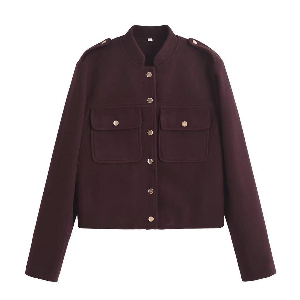 2024 Осень Женская Европейский и Американский Стиль Мягкая Короткая Куртка Пальто