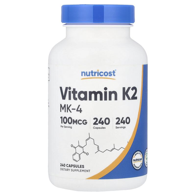 Vitamin K2 MK-4, 100 mcg, 240 Capsules