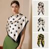 Elegant Women's Silk Scarf Soft Hijab Shawl Wraps Fashion Dot Print Silk Scarf  Bandana