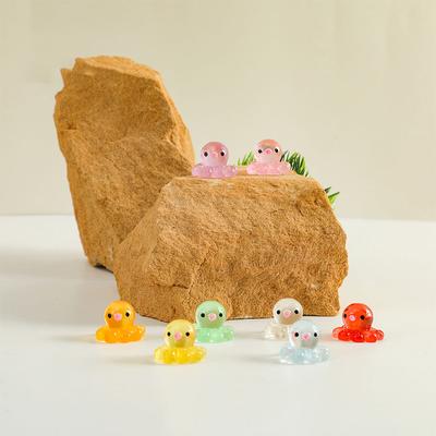 Мультяшный мини-осьминог светящаяся игрушка милые украшения детские миниатюрные фигурки подарки украшения для аквариума аксессуары