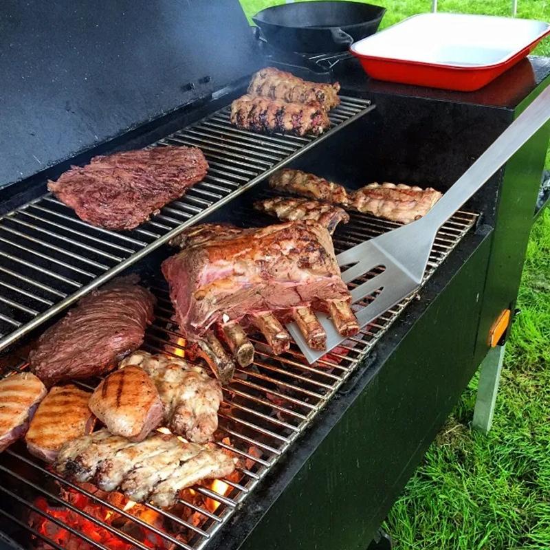 JUSTINLAU BBQ Grill Accessories Set Stainless Steel BBQ Utensil Kit with Bag Portable Outdoor Practical Grill Tools Utensils Kit