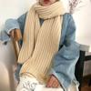 1PC Fashion Knitted Scarf Winter Warm Solid Color Neck Cover Thickening Windproof Vintage Scarf