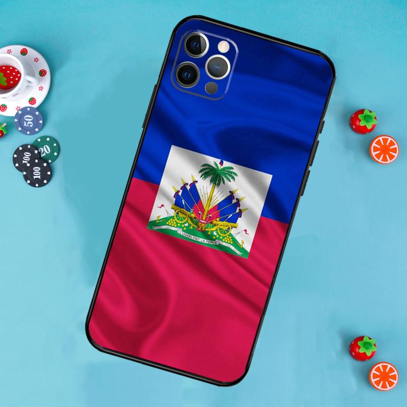 Vintage Haiti Haitian Flag Phone Case For iPhone 17 Air 14 16 15 11 12 13 Pro Max 12 13 mini 15 16 Plus 16e Cover Funda