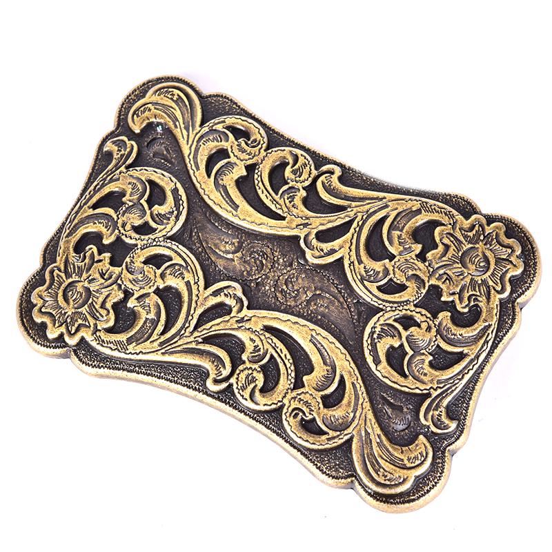 Retro Square Mens Belt Buckle Cowboy Western Large Metal Alloy Buckles