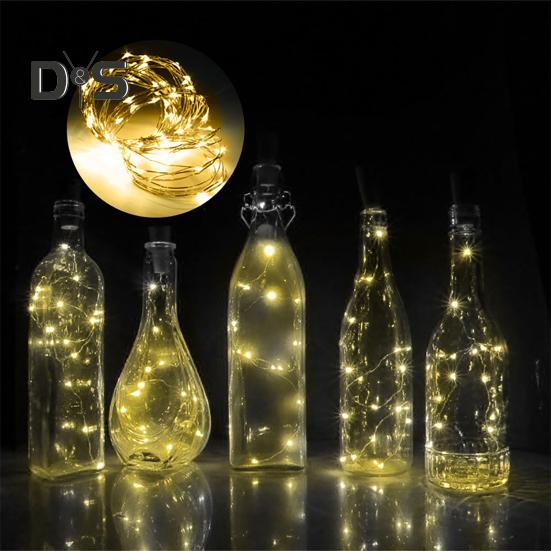 10 шт. светильников для винных бутылок с пробкой, супер яркие водонепроницаемые пробковые светильники на батарейках, романтические декоративные мини-светильники