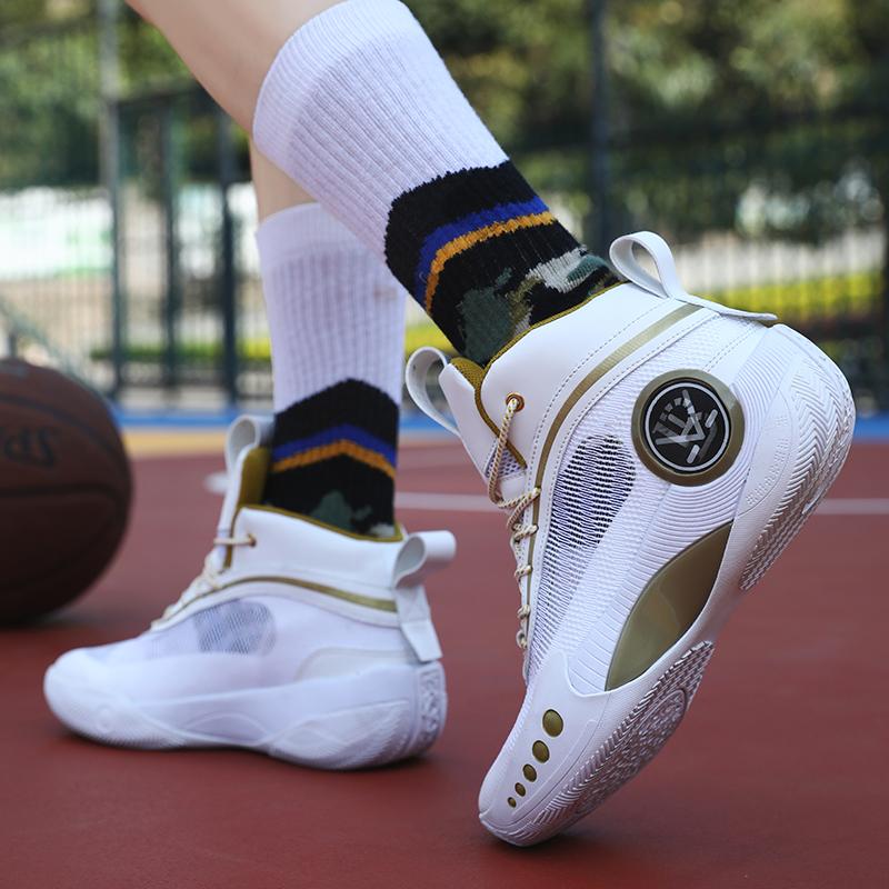 38-46 подростковые взрослые большие амортизирующие противоскользящие дышащие высокие баскетбольные кроссовки для повседневных видов спорта и тренировок по баскетболу