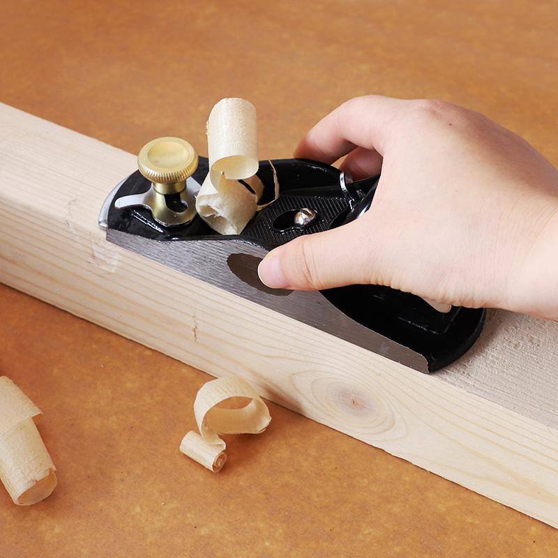 Hand Planer 6.38'' Adjustable Block Plane with 1-5/8 Inch Wide T10 Blade Flat Bottom Trimming Planer for Woodworking Trimming