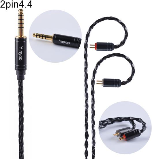 Yinyoo MMCX/2Pin/QDC 8-жильный посеребренный медный провод для наушников, обновленный кабель