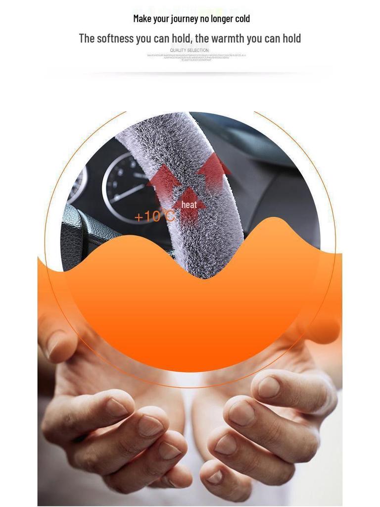 Zeekr L7 Winter Plush Heated Steering Wheel Cover - Cute, Cozy, and Suitable for Autumn and Winter