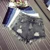 Plus Size High Waist Ripped Denim Shorts for Women - Loose, Slimming, Wide-Leg A-Line Summer Style