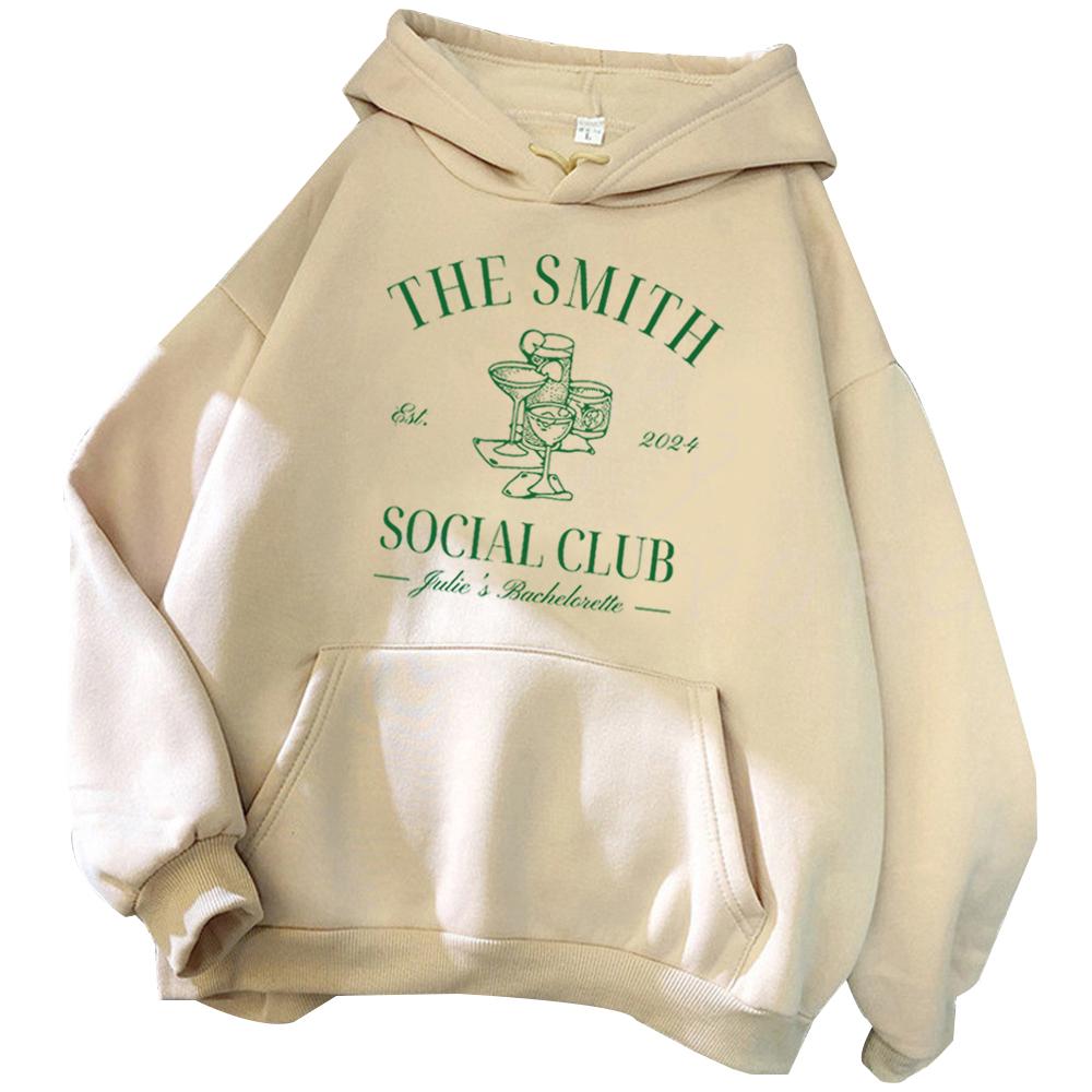 Social Club Bachelorette Hoodie Customizable Bachelorette Party Hoodie Pullover Tops Streetwear