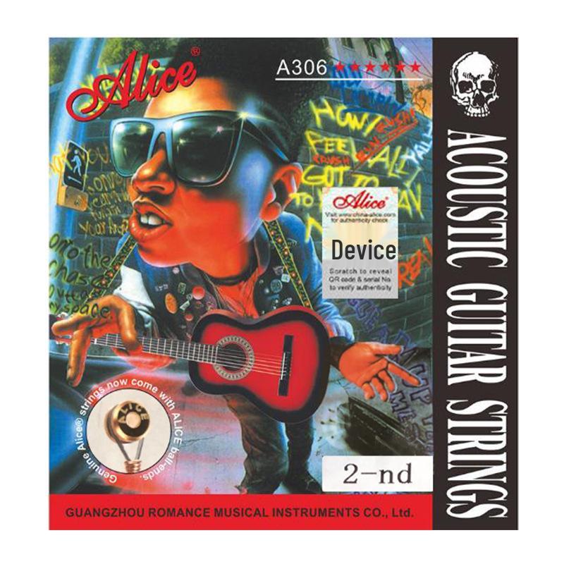 Alice A306SL/A306XL Acoustic Guitar Strings Set (1 to 6)