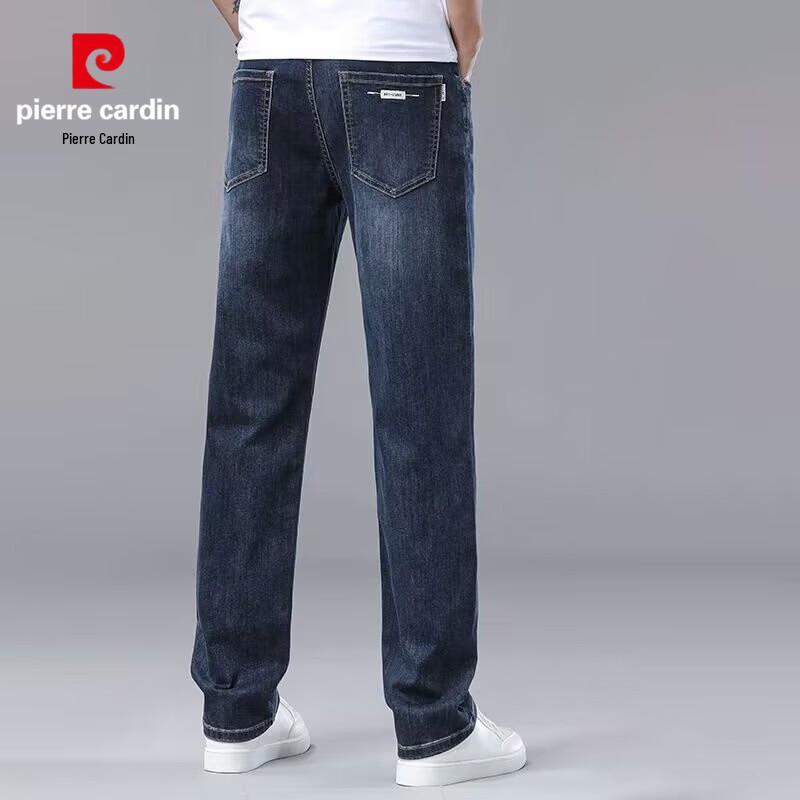 Pierre Cardin Мужские свободные прямые джинсы в стиле business casual