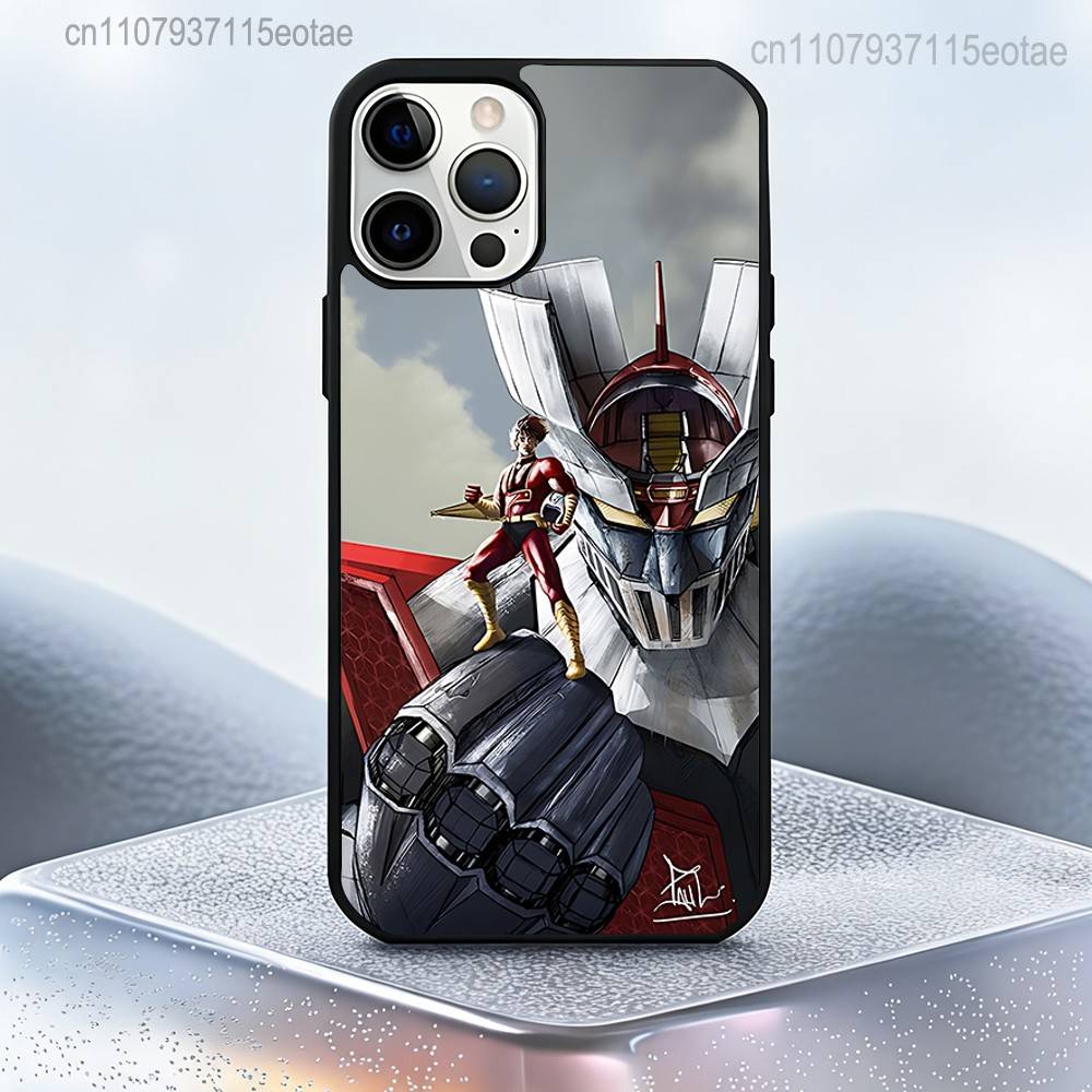 M-Mazinger Z Robot Magnetic Wireless Charging Case For iPhone 11,12,13,14,15,16,17,Pro,Max,Plus Shockproof Cover